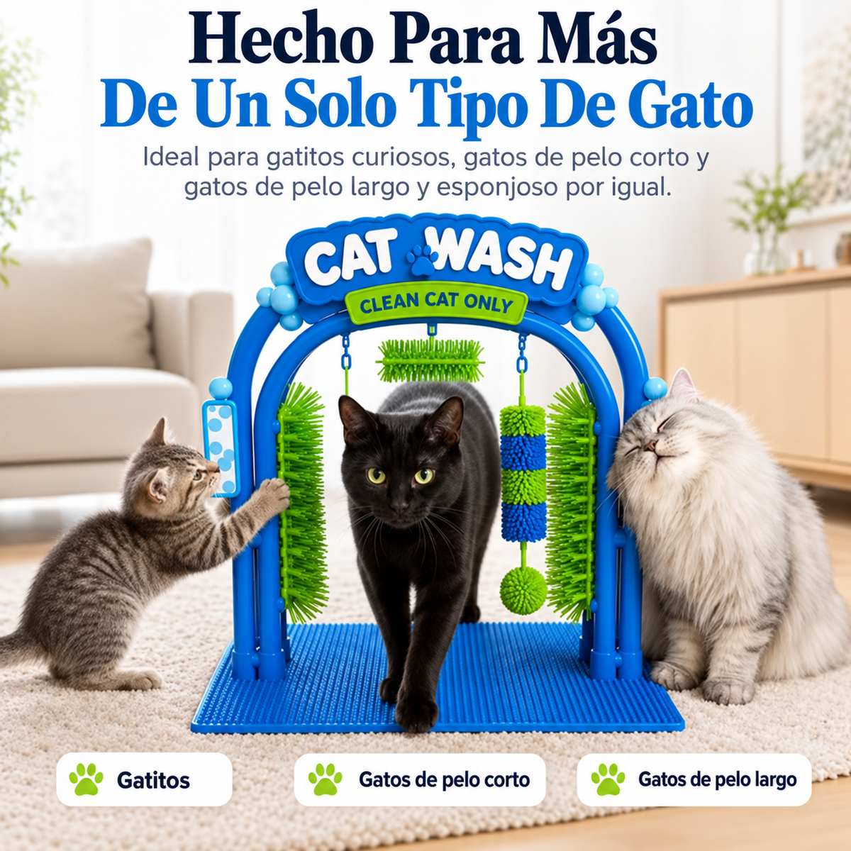 Estación autolavado para gatos